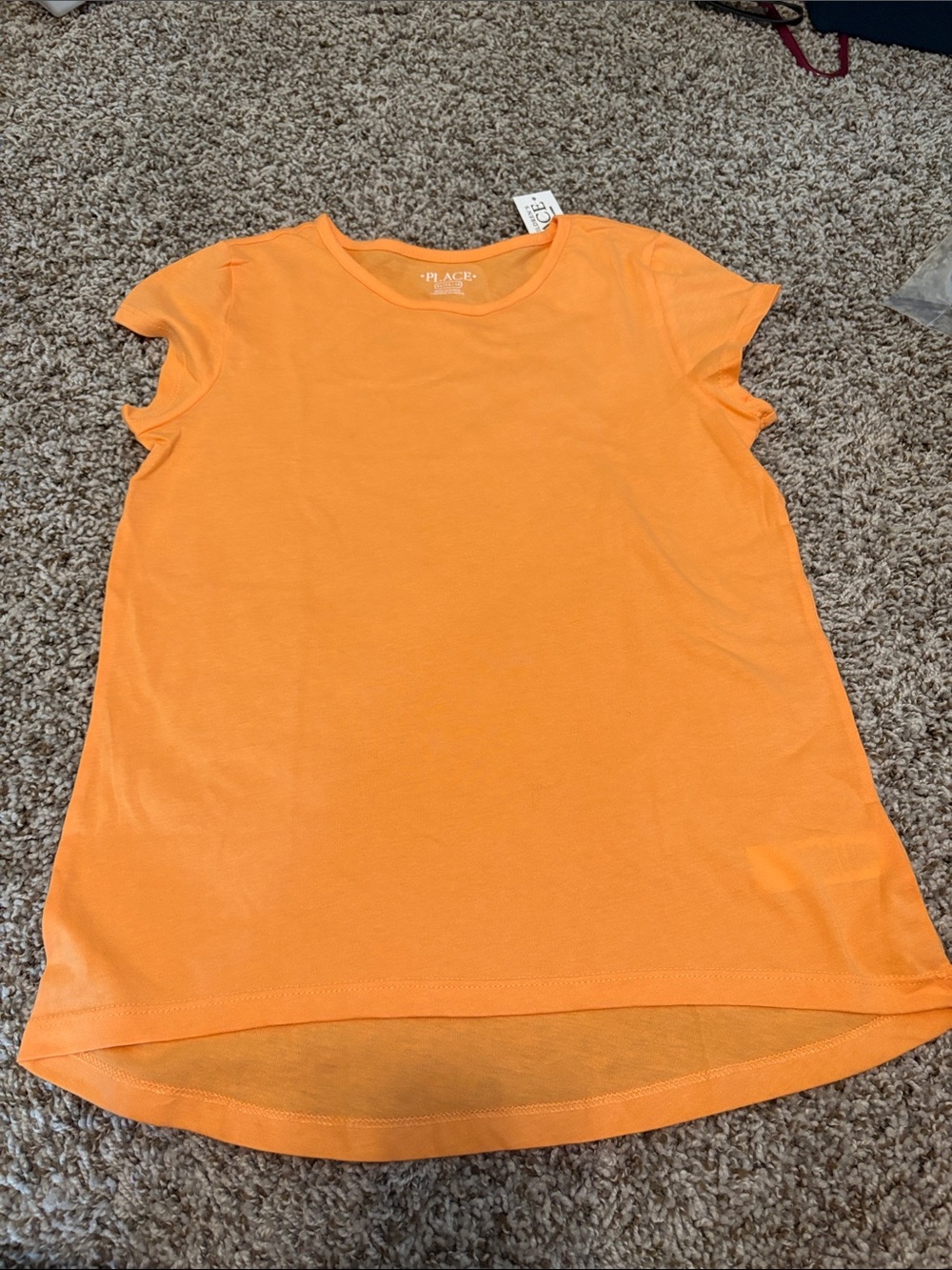 The Children’s Place Girls Bright Orange Short Sleeve Tee BNWT size XL(14)